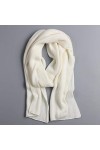 TYXL Foulard de Soie Femme, Écharpe Femmes Hiver Tricoté Écharpe Hommes Épais Chaud Écharpes En Cachemire Noir Gris Long Mâle