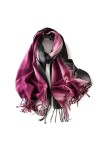 Foulard Femme Soie Cheveux pour De Hiver en Echarpe Écharpe Chaude Femmes Designer Gradient Châle Dames Luxueux Long Wrap Gla