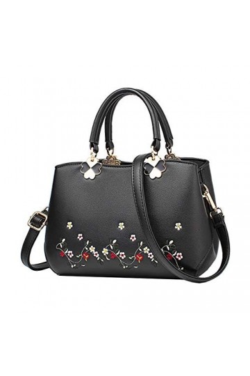 NIYUTA® Sacs portés main Femme de marque Mode Cabas Sacs portés épaule Sacs bandoulière Sac a main FR124 Noir