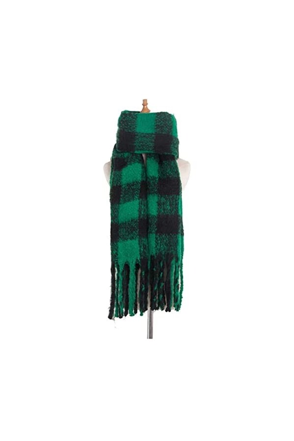 VONGAZ Foulard Châle Écharpes Femmes Écharpe Plaid Hiver Foulards Châles Wraps Chaud Large Longue Couverture Écharpe Color :
