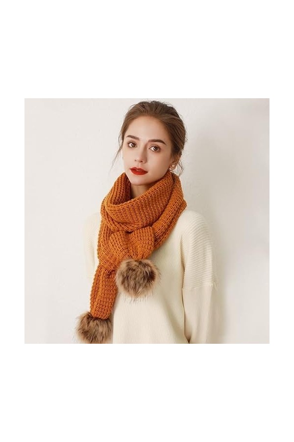 Foulard Femme Soie Cheveux pour De Hiver en Echarpe De La Mode pour Femmes Écharpe Tricotée Femme Style Coréen Écharpe De Mod