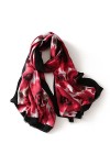 Foulard Femme Soie Cheveux pour De Hiver en Echarpe Dames Élégantes Cravate Teinture Châle avec Frange Unisexe Hommes Cou Éch