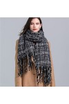 LuisFranklin Foulard Femme Echarpe Soie Cheveux Écharpe Femmes Chaud Solide Couleur Femmes Écharpe Wrap Épais Doux Grand Glan
