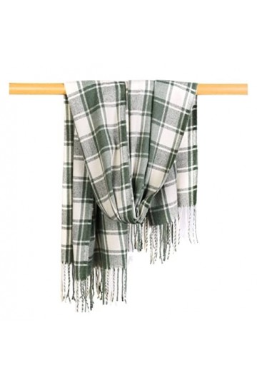 Echarpe Foulard Hiver Femmes Écharpe Plaid Doux Écharpe Châles Et Enveloppes Femme Gland Écharpe Hiver Color : Blu, Size : 1