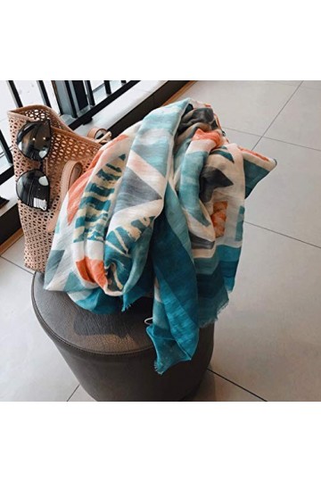 HYCLAM Foulard en Soie Sauvage dété Femme Printemps et Automne Bavoir Long Foulard en Soie Serviette de Plage Super Grand Ch