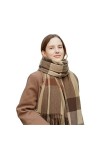VONGAZ Foulard Châle Écharpes Hiver Femme Plaid Écharpe Femmes Foulards Treillis Long Châle Wrap Chaud Écharpe Color : Blu, 