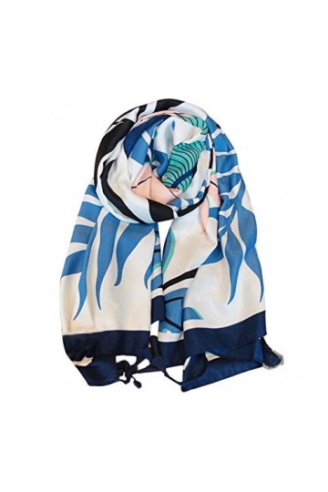 HYCLAM Châle Femme Été Foulard en Soie Sauvage Écharpe Mince Écharpe Printemps et Automne Écharpe Serviette de Plage Crème So