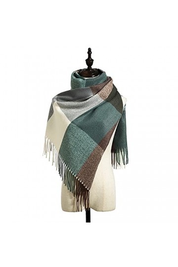 LuisFranklin Foulard Echarpe Femme Soie Cheveux Dames Long Doux Classique Motif Mode Wrap Femmes Chaud Colorblock Plaid Châle