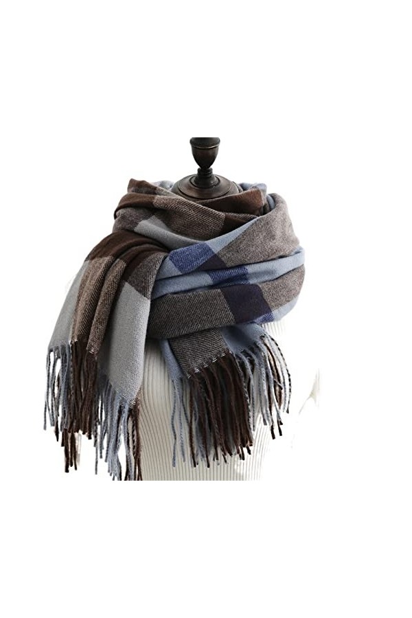 Foulard Écharpe Écharpe Femmes Hiver Plaid Écharpe Tassel Imitation Écharpes de Cachemire Mode SOFE Mid-Longueur SOFE Habille
