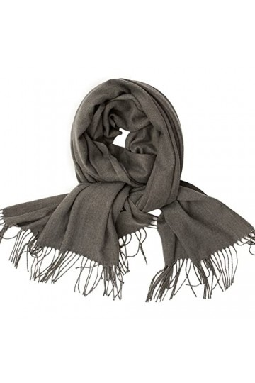 INKTUS ÉCharpe Chaud Faune Femmes Écharpe en Automne Winter Frange Foulards à Double Face Épaissi Tassel Tasel Wrap Foulards 