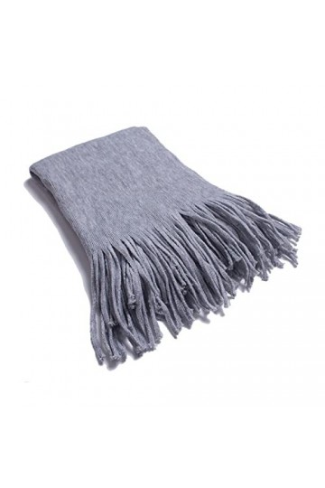Foulard Femme Soie Cheveux pour De Hiver en Echarpe Designer Foulards Écharpe en Coton Solide Châle Wrap Tricot Longue Rayure