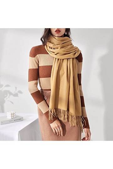 Écharpe Châle Echarpe Foulard Femme Écharpes dhiver Imitation Cachemire Sentence Pashmina Châle Enveloppe Soft Couverture Ch