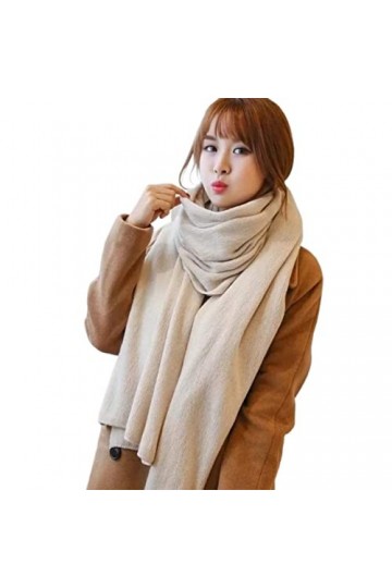 VCADEN Châle Écharpe Foulard Hiver Femmes Écharpe Solide Tricot Femelle Foulard Châles Wraps Épais Écharpes Echarpe Blue : B