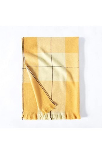 Foulard Femme Soie Cheveux pour De Hiver en Echarpe Écharpe À Carreaux Femmes Nouvelle Écharpe Châle Femmes Mode Épaississeme