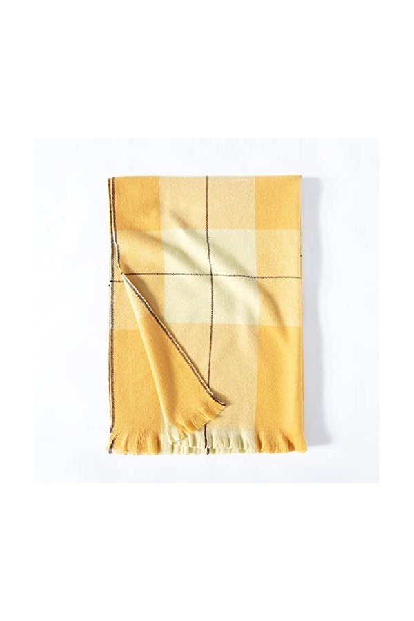 Foulard Femme Soie Cheveux pour De Hiver en Echarpe Écharpe À Carreaux Femmes Nouvelle Écharpe Châle Femmes Mode Épaississeme