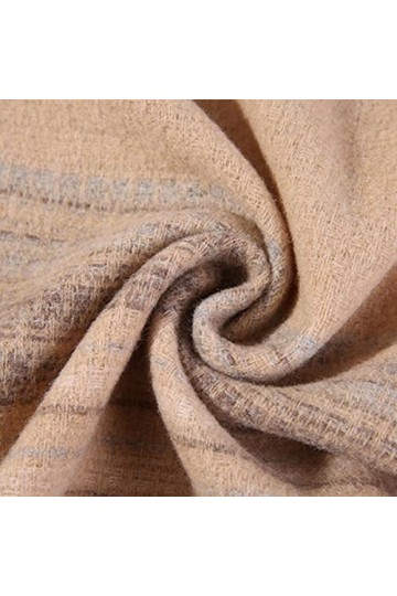 Foulard en Soie, Foulards Pashmina Femme Mode Confortable Hiver Chaud Écharpe Châle en Laine Réversible Tartan Check Wraps C