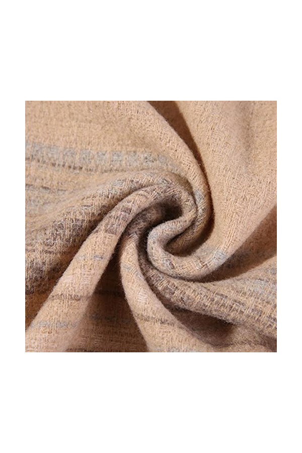 Foulard en Soie, Foulards Pashmina Femme Mode Confortable Hiver Chaud Écharpe Châle en Laine Réversible Tartan Check Wraps C