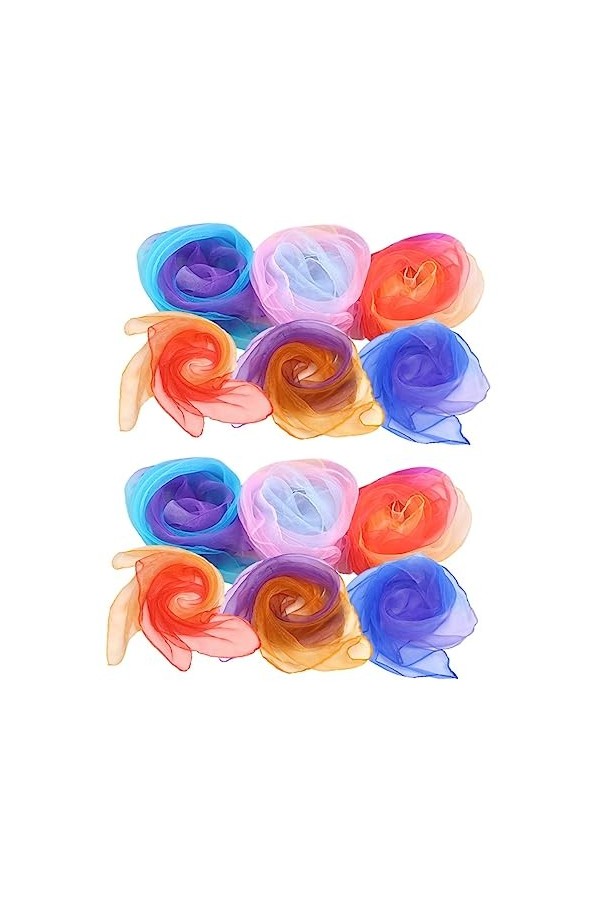 CLISPEED 72 Pcs Carré Écharpe Pour Les Femmes À La Mode Décor Mouchoirs Pour Les Femmes Foulards Carnaval Partie Performance 