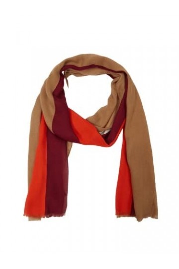 Tommy Hilfiger Feminine Prep Écharpe Rouge Bordeauxauxx-Blanc, multicolore, Taille Unique