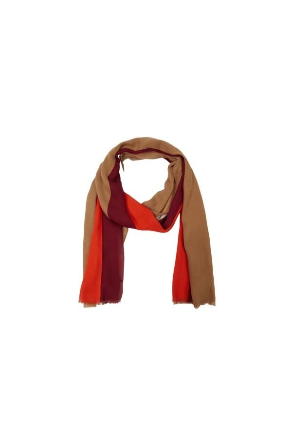 Tommy Hilfiger Feminine Prep Écharpe Rouge Bordeauxauxx-Blanc, multicolore, Taille Unique