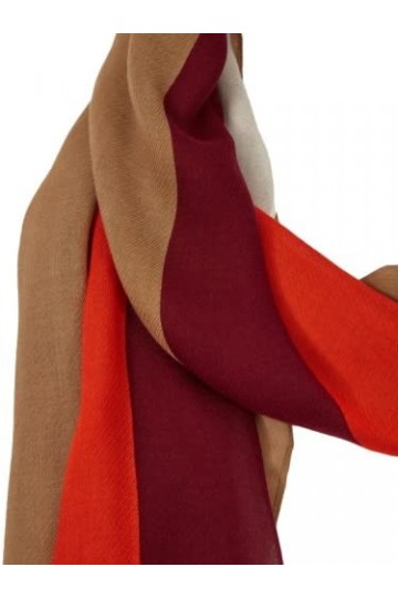 Tommy Hilfiger Feminine Prep Écharpe Rouge Bordeauxauxx-Blanc, multicolore, Taille Unique