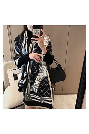 TOMYEUS Écharpes Foulard pour Femmes Personnalité dhiver Tendance Cou Épais Colferf Confortable Foulard à châle à Double Usa