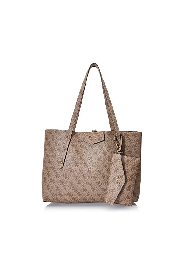 GUESS Eco Brenton Fourre-Tout, Femme, Logo de Charbon, Taille Unique