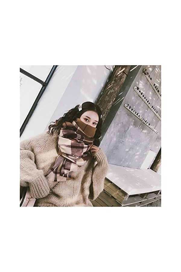ZZLLFF Confortable Sauvage épaisseur Doux Plaid Femme Foulard écharpe Chaud Couple tempérament Long Long fraîcheur Foulard de