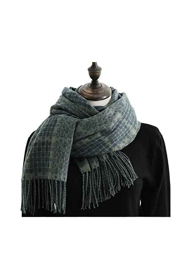 Haibing Echarpes Écharpe Femme Écharpe Imitation Cachemire Écharpes Tassel Hiver Femelle Chaud Foulard à Carreaux Écharpe Châ