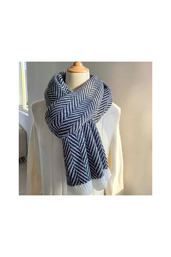 Châle Écharpe Foulard Élégant Femmes Écharpe Châle Enveloppe Lautomne Hiver Chaud Chaud Polyvalent Textulé Caisses Tricotées