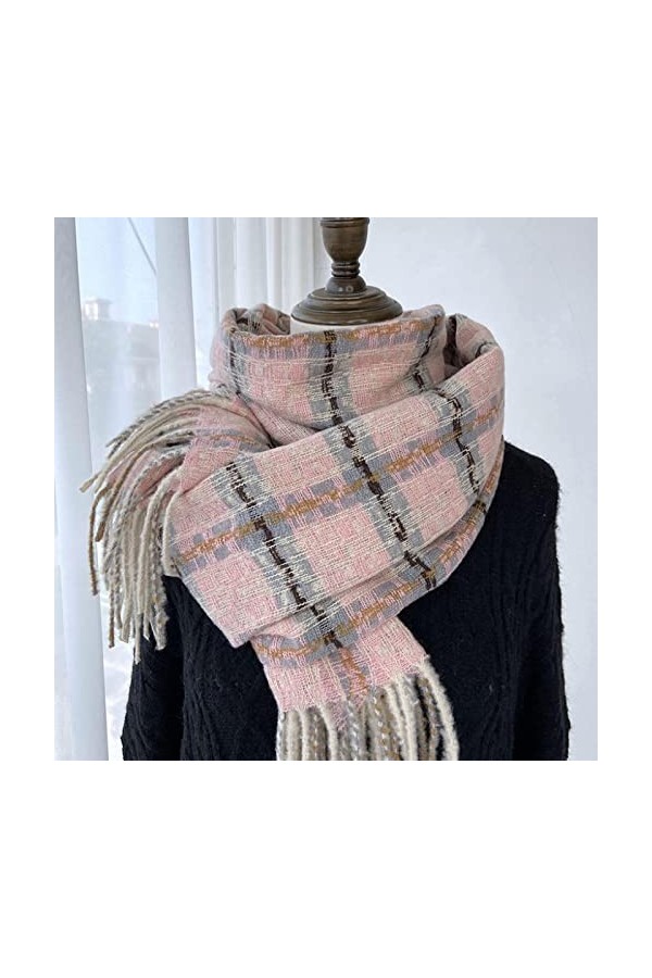Foulard Femme Cheveux Echarpe Soie Nouvelle Écharpe Femmes Designer Écharpe À Carreaux Femmes Chaud Longue Mode Rétro Noir Éc