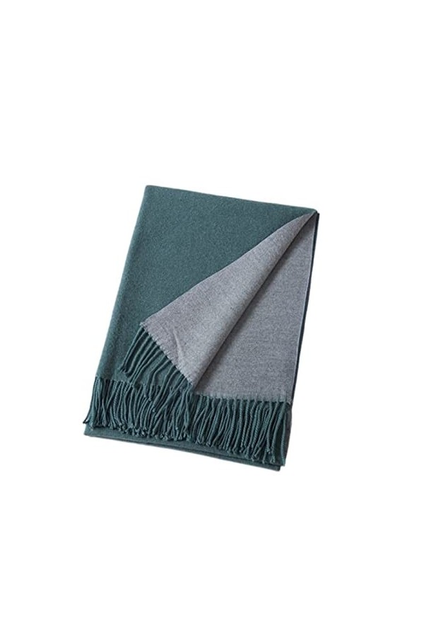 Echarpe Châle Foulard Etole Épais Chaud Écharpe Dhiver Unisexe Gland Solide Double-Côté Doux Châles Écharpe Foulards Color 