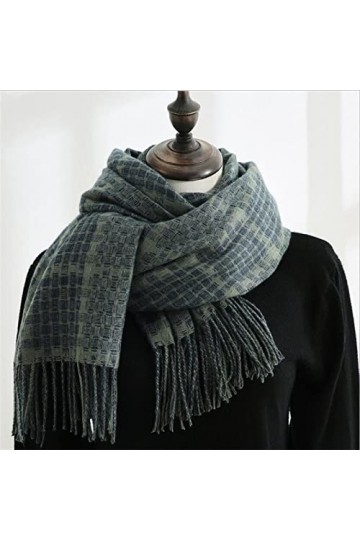 Foulard Femme Cheveux Echarpe Soie Écharpe Femme Mini Plaid Écharpe Chaude Écharpe Femme Écharpe Épais Doux Gland Châle Long 