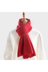 Écharpe Tricotée Femme - Foulards Tricotés En Cachemire De Couleur Unie À La Mode Hiver Chaud Long Foulard Doux Et Élastique 