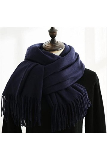 Foulard Femme Cheveux Echarpe Soie Écharpe Femmes Chaud Solide Couleur Carré Écharpe Femmes Écharpe Wrap Épais Doux Gland Châ