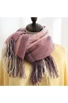 Foulard Femme Cheveux Echarpe Soie Écharpe Femmes Carré Plaid Chaud Écharpe Femmes Écharpe Wrap Épais Doux Gland Châle Long C