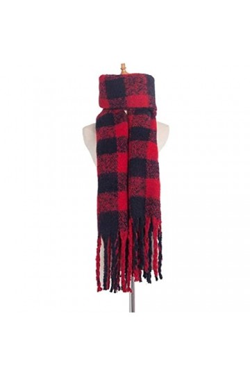 Écharpe Cadeau Femmes Écharpe Plaid Hiver Foulards Châles Wraps Chaud Large Longue Couverture Foulard Blue : D, Size : 190 *