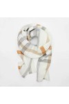 LuisFranklin Foulard Femme Echarpe Soie Cheveux Écharpe Douce Dames Beige Plaid Écharpe Longue Châle Wrap Épais Chaud Basique