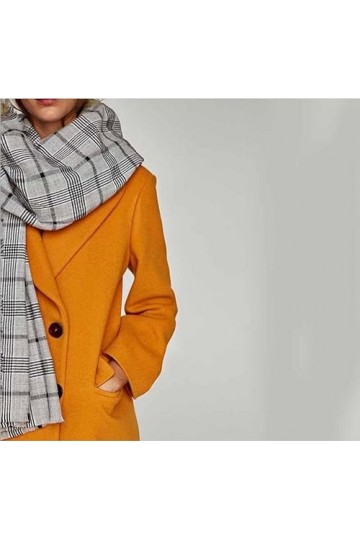 LuisFranklin Foulard Femme Echarpe Soie Cheveux Écharpe À Carreaux Doux Écharpe pour Dames Gris Dames Châle Wrap Épais Chaud 