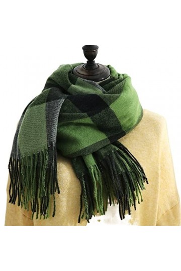 INKTUS ÉCharpe Chaud Écharpe Femmes Hiver Plaid Écharpe Tassel Imitation Écharpes de Cachemire Mode SOFE Mid-Longueur SOFE Ha