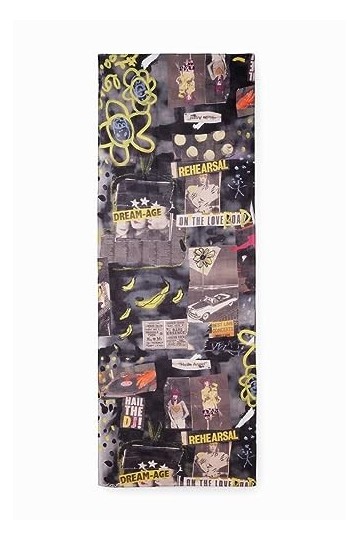 Desigual Pashmina Femme fake news rectangle 23wawa18 unique marron, marron, Taille unique