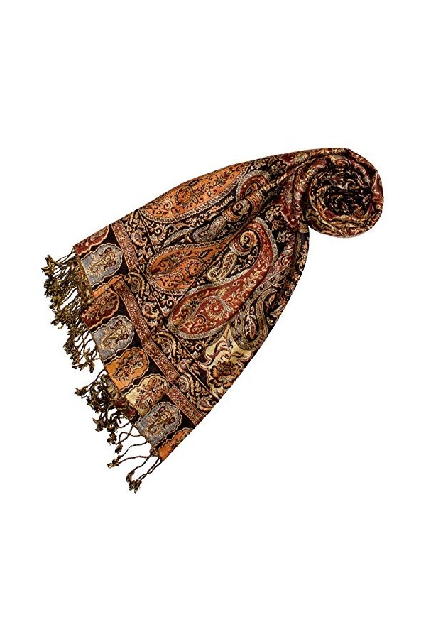 LORENZO CANA Pashmina de 100% viscose pour la femme – écharpe avec les mesures de 70 x 200 cm - une étole attrayante et noble