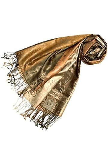 LORENZO CANA Pashmina pour la femme - écharpe de 100% soie avec les mesures de 70 x 190 cm - fait à la main – souple élégant 