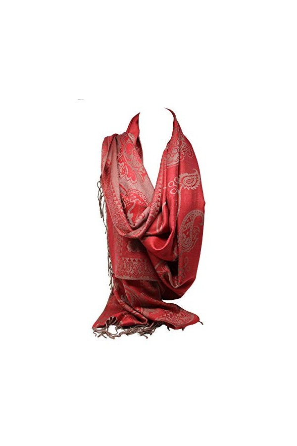 Bullahshah, foulard en cachemire et imprimé floral réversibles pour femmes, pashmina ressentir double face, grande écharpe ch