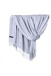 ZHIYU Écharpe Pashmina pour femme, douce, unie, tendance, col chaud avec franges, écharpe à manches, a, A