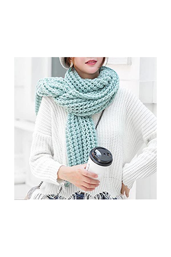 Écharpe chaude pour femme en tricot avec laine élégante impression triangulaire écharpe rétro écharpe douce écharpe triangula