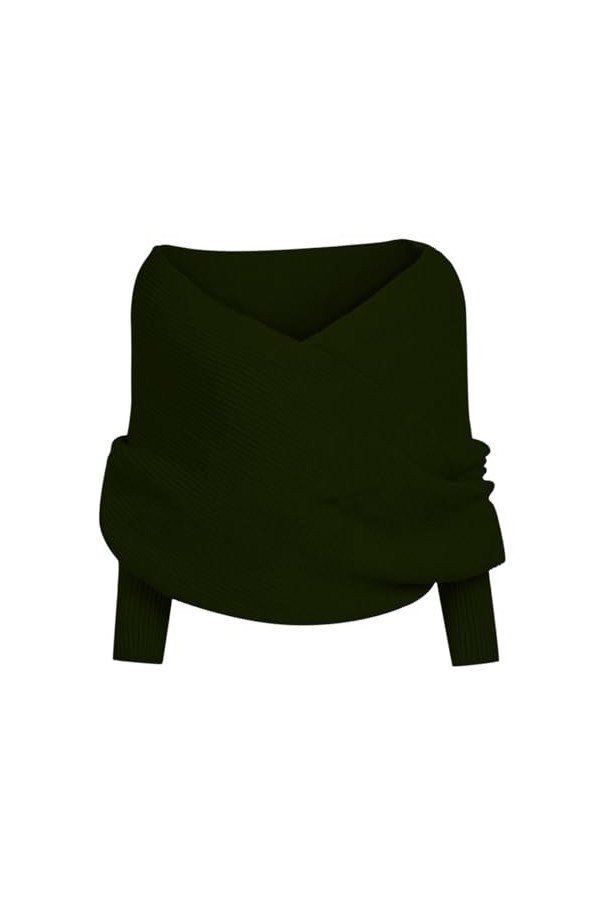 ORANDESIGNE Echarpe Femme Hiver Chaud Chic Tricotée Épais Écharpe Châle Longue Mode Uni Décontracté Etole Tricot Avec Manche 