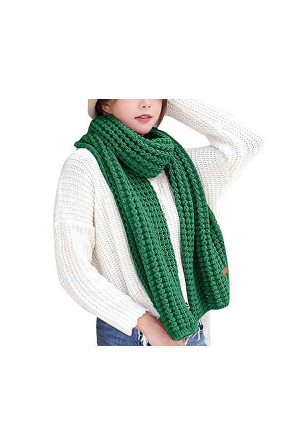 rtdgcv Hiver Coloré Kint Feel Pashmina Foulards Élasticité Écharpe Légère Écharpe Chaude Femme Homme Longue Épaisse Couples T