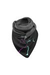 KUKICAT Écharpe Triangle Femme Chaud Élégant Foulard en Coton Imprimé Pissenlit Chic Châle Vintage Mode Scarf Hiver