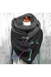 KUKICAT Écharpe Triangle Femme Chaud Élégant Foulard en Coton Imprimé Pissenlit Chic Châle Vintage Mode Scarf Hiver